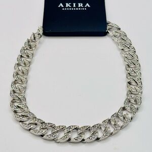 AKIRA Silver Sparkle Necklace